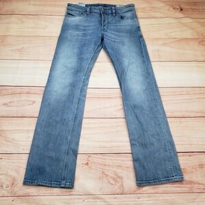Diesel Safado Slim Straight Jeans Mens 30x30 Blue Light Wash Stretch Denim